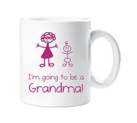 60 Second Makeover Limited I'm Going to Be a Grandma Mug Girl Stick Person People Cup New Baby Announcement Gifts for Grandma Day Gifts 11oz Ceramic Coffee Cup Grandm Granma