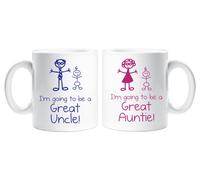 I'm Going to be a Great Auntie Uncle Mug Set 60 SECOND MAKEOVER White One Size