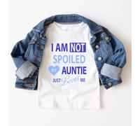 60 SECOND MAKEOVER I'm Not Spoiled My Auntie Just Loves Me Boys T-Shirt in White | Size: 2-3 Years 60 SECOND MAKEOVER White 2-3 Years