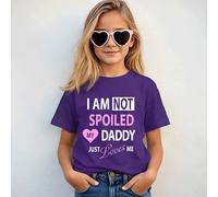 60 SECOND MAKEOVER I'm Not Spoiled My Daddy Just Loves Me T-Shirt in Purple | Size: 18-24 m 60 SECOND MAKEOVER Purple 18-24 m