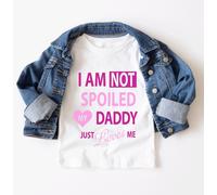 60 SECOND MAKEOVER I'm Not Spoiled My Daddy Just Loves Me T-Shirt in White | Size: 12-18 m 60 SECOND MAKEOVER White 12-18 m