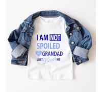 60 SECOND MAKEOVER I'm Not Spoiled My Grandad Just Loves Me Boys T-Shirt in White | Size: 7-8 Years 60 SECOND MAKEOVER White 7-8 Years
