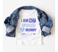 60 SECOND MAKEOVER I'm Not Spoiled My Mummy Just Loves Me Boys T-Shirt in White | Size: 5-6 Years 60 SECOND MAKEOVER White 5-6 Years