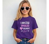 60 SECOND MAKEOVER I'm Not Spoiled My Mummy Just Loves Me T-Shirt in Purple | Size: 14-15 Years 60 SECOND MAKEOVER Purple 14-15 Years