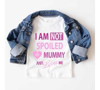 60 SECOND MAKEOVER I'm Not Spoiled My Mummy Just Loves Me T-Shirt in White | Size: 18-24 m 60 SECOND MAKEOVER White 18-24 m