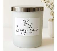 60 SECOND MAKEOVER Irish Cream 20cl White Candle With Silver Lid 60 SECOND MAKEOVER White