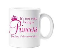 60 SECOND MAKEOVER It's Not Easy Being A Princess But Hey If The Crown Fits Mug in White 60 SECOND MAKEOVER White