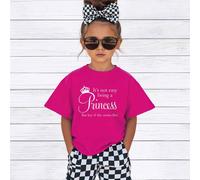 60 SECOND MAKEOVER It's Not Easy Being A Princess But Hey If The Crown Fits T-Shirt in Pink | Size: 3-4 Years 60 SECOND MAKEOVER Pink 3-4 Years