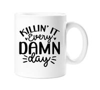 60 SECOND MAKEOVER Killin It Every Damn Day Mug in White 60 SECOND MAKEOVER White