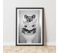 60 SECOND MAKEOVER Koala On The Toilet Animal Print | Size: A4 60 SECOND MAKEOVER Multicolor A4