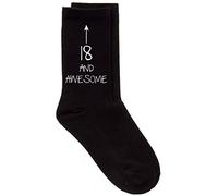 60 Second Makeover Limited 18 and Awesome Black Calf Socks Birthday Socks 18th Birthday