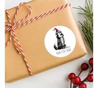 60 Second Makeover Limited 25 x Personalised Christmas Labels Christmas Tags Stickers Xmas Gift Tags Santa Stickers Present Wrapping Personalised Labels - Karelian Bear Dog 4.5cm