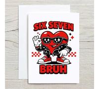 60 Second Makeover Limited 67 Heart Valentines Card 6 7 Six Seven Meme Greeting Boyfriend Girlfriend Galentines Card For Best Friend Bestie BFF Bestfriend 6-7