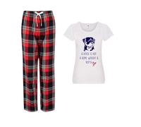 60 Second Makeover Limited A House Is Not A Home Without A Rottie Ladies Tartan Trouser Womens Pyjamas Set Pajamas Ladies PJs Dog Mum Gifts For Dog lovers Pyjamas For Women Gifts Red X Small