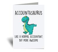 60 Second Makeover Limited Accountasaurus Greeting Cards Gifts For Accountant Dinosaur Fathers Day Funny Birthday Cards For Accountants Appreciation Notecard Notelet