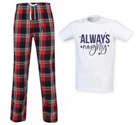 60 Second Makeover Limited Always Naughty Tartan Trouser Mens Pyjamas Set Mens Christmas Pyjamas Christmas Pajamas Christmas+pajamas Adult Xmas Pjs Pijamas Pjamas
