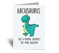 60 Second Makeover Limited Archisaurus Greeting Card Architect Dinosaur Fathers Day Funny Birthday