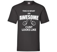 60 Second Makeover Limited Awesome Cunt Tshirt Size - Funny Novelty Black Tshirt Size - XXL