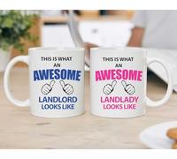 60 Second Makeover Limited Awesome Landlord Landlady Mug Set Big Couples Husband Wife Pub Boyfriend Girlfriend Gift Christmas Siblings