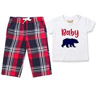 Baby Bear Pyjamas Children Tartan Trouser Bottoms Pyjama Set Christmas 60 SECOND MAKEOVER Red 0-6 m