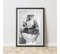 60 Second Makeover Limited Beaver On The Toilet Animal Print A4 Size