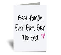 60 Second Makeover Limited Best Auntie Ever Ever The End Greeting Card Auntie Birthday Gifts For Aunt Aunty Birthday Cards Present Notelet Notecards With Envelope