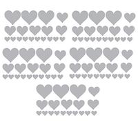 60 Second Makeover Limited Big Pack of 95 Vinyl Hearts Stickers Car Bike Scooter Helmet Decal Graphic Laptop Decorative Window