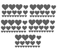 60 Second Makeover Limited Big Pack of 95 Vinyl Hearts Stickers Car Bike Scooter Helmet Decal Graphic Laptop Decorative Window