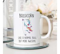 60 Second Makeover Limited Bossicorn Mug Boss Unicorn Office Present Funny Mug Present Leaving Gifts for Colleagues Women Good Luck Gifts for Boss 11oz Ceramic Coffee Cup