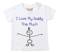 60 Second Makeover Limited Boys I Love My Daddy This Much Tshirt Baby Toddler Kids Fathers Day Daddy Gift from Son Present New Dad Gifts Best Dad New Parents 12-13 Years White