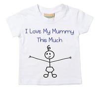 60 Second Makeover Limited Boys I Love My Mummy This Much Tshirt Baby Toddler Kids Son Present Mummy Gifts from Son Mothers Day 0-6 Months White