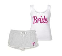 60 Second Makeover Limited Bride Pyjama Set Hen Do Hen Party Wedding PJ's Loungewear Lounge Wear Grey and White Size - S
