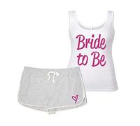 60 Second Makeover Limited Bride To Be PJ's Loungewear Lounge Wear Grey and White Hen Night Hen Party Wedding Night Size - S