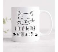 60 Second Makeover Limited Cat Life is Better with A Cat Mug Pet Present Kitten Friend Funny Mug