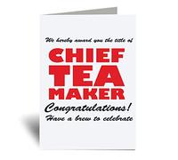 60 Second Makeover Limited Chief Tea Maker Greeting Card Funny Colleague Boss Manager