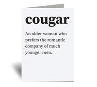 60 Second Makeover Limited Cougar Urban Dictionary Greeting Cards Funny Friend Card Funny Birthday Cougar Gift A6 Envelope Included Notelets All Occasions Notecards