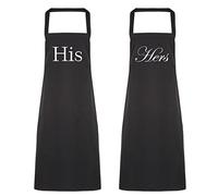 60 Second Makeover Limited Couples His Hers Black Apron Set Novelty Gift Wedding Anniversary Husband Wife House Warming Kitchen Present