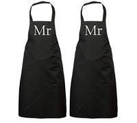 60 Second Makeover Limited Couples MR and MR Black Apron Set Novelty Gift Wedding Anniversary Civil Partnership Gay
