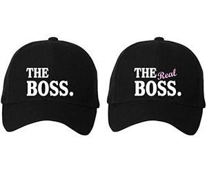 60 Second Makeover Limited Couples The Boss The Real Boss Black Caps Baseball Valentines Honeymoon Anniversary