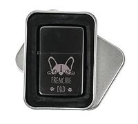 60 Second Makeover Limited Dad Black Flip Lighter Frenchie Dad Engraved Funny Pet Gift Present