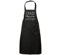 60 Second Makeover Limited Dad King Of The Kitchen Black Cooking Apron Novelty Gifts For Men Chef Kitchen Present Fathers Day Father's Day Adjustable Straps Gift For Him