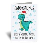 60 Second Makeover Limited Daddysaurus Christmas Card Daddy Dinosaur Fathers Day Funny Birthday