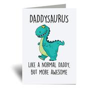 60 Second Makeover Limited Daddysaurus Greeting Cards Daddy Dinosaur Happy Fathers Day Card Funny Awesome Daddy Birthday Gifts Present WIth Envelope