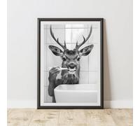60 Second Makeover Limited Deer Brushing Teeth Animal Print A4 Size