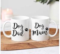 60 Second Makeover Limited Dog Mum Dog Dad Mugs Set Couples Gifts for Animal Lovers Pet Present Christmas Birthday His and Hers Gifts 11oz Ceramic Coffee Cups Dishwasher Safe Microwave Safe