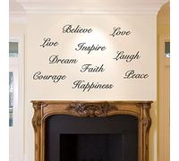 60 Second Makeover Limited Dream Believe Inspire Decal Live Love Wall Sticker Words Stairs Inspiring Interior Design