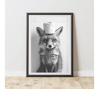 60 Second Makeover Limited Fox Toilet Roll Quirky Animal Print Bathroom Accessories Wall Art Posters Pictures For Bathroom Walls Home Accessories Home Decoration Funny Humorous No Frame - A3