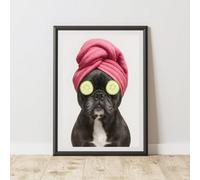 60 Second Makeover Limited French Bulldog Chilling Animal Print A4 Size