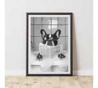 60 Second Makeover Limited French Bulldog Newspaper Bath Animal Print A4 Size