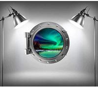 60 Second Makeover Limited Full Colour Northern Light Cruise Ship Porthole Wall Sticker Decal Decoration Magical Celebration